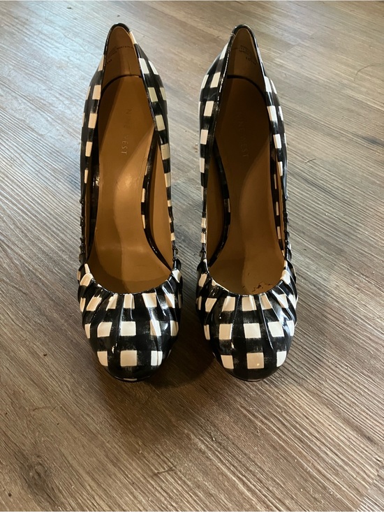Nine West Shoes - Nine West Black & White Checkered Pumps